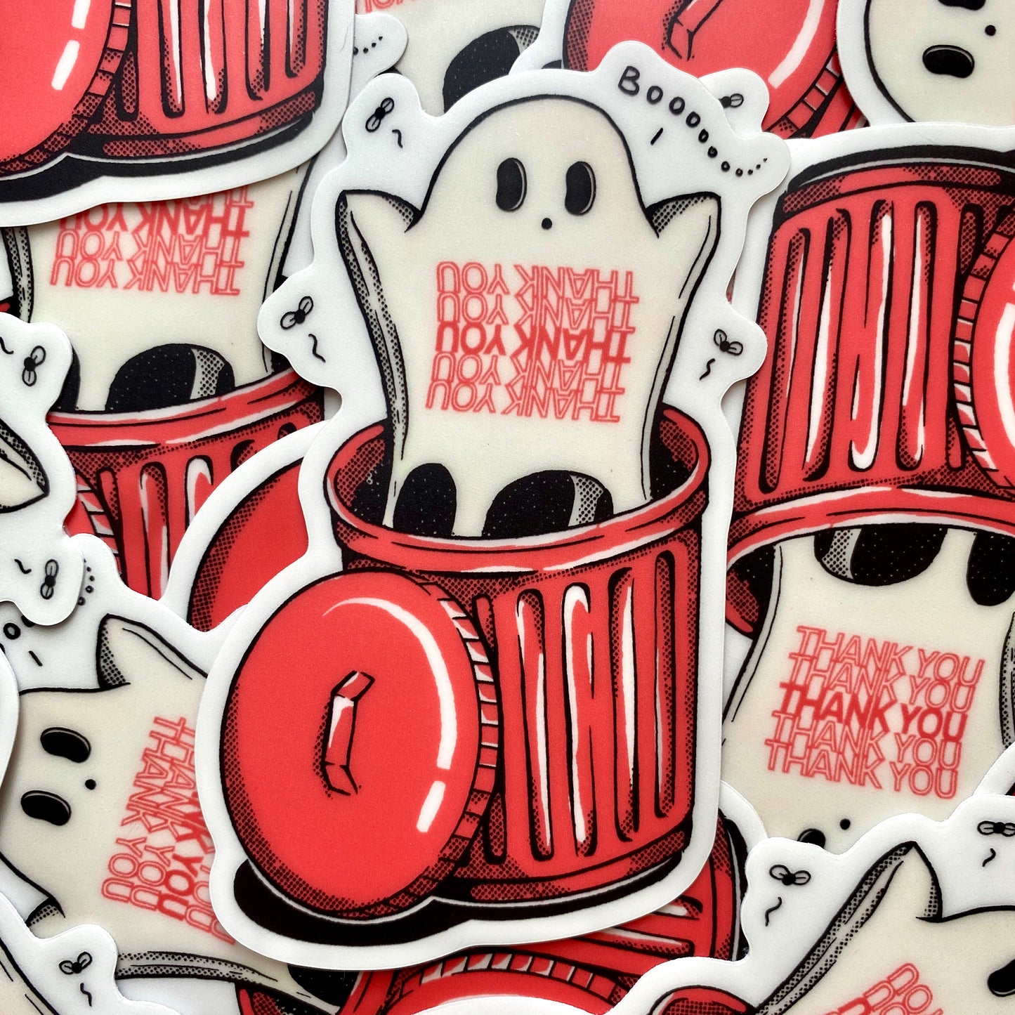 Trash Ghost Glow-in-the-Dark Sticker