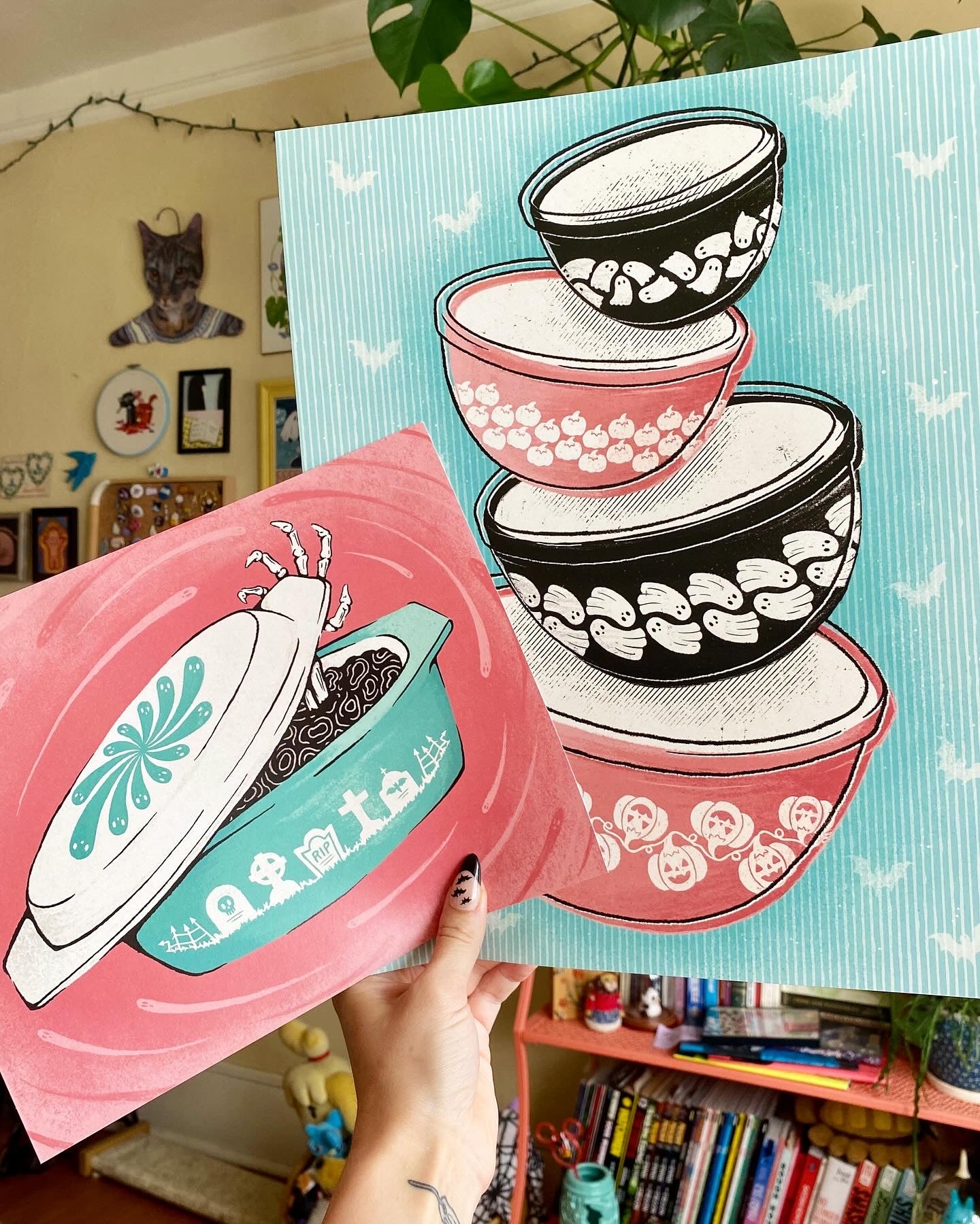 Spooky Pyrex Bowls Print