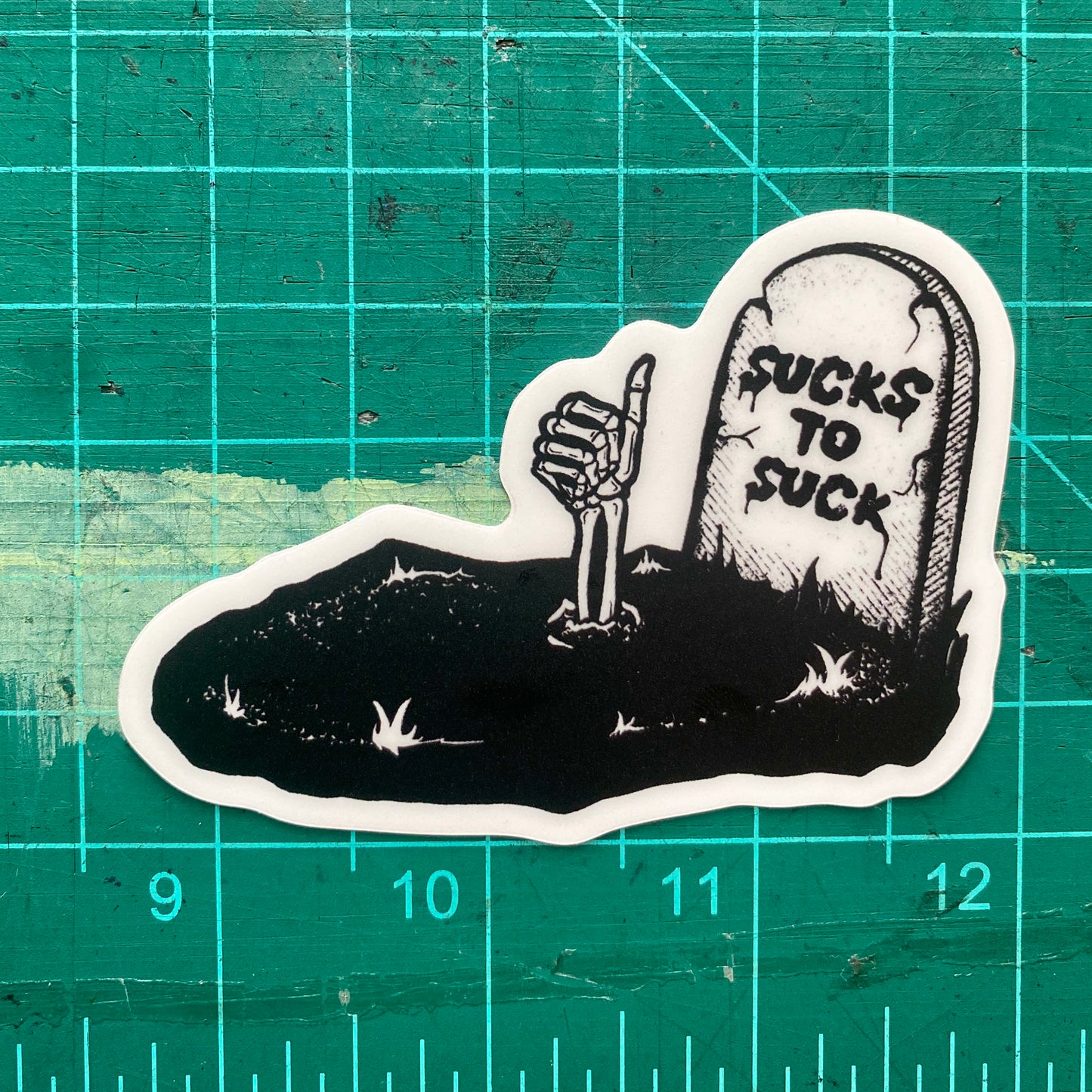 Tombstone Glow-in-the-Dark Sticker