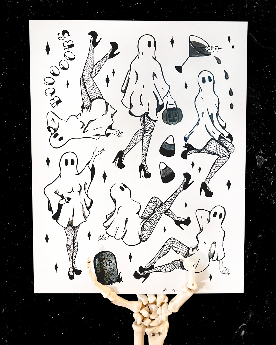 Pin-Up Ghouls Art Print