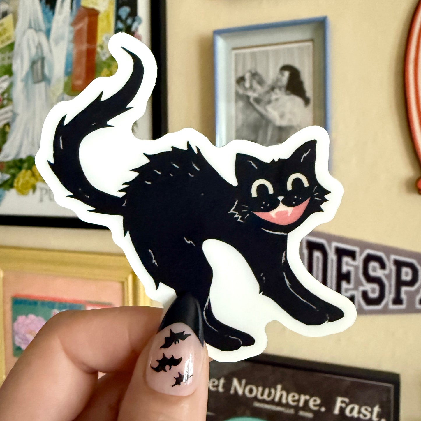 Scaredy-Cat Glow in the Dark Sticker