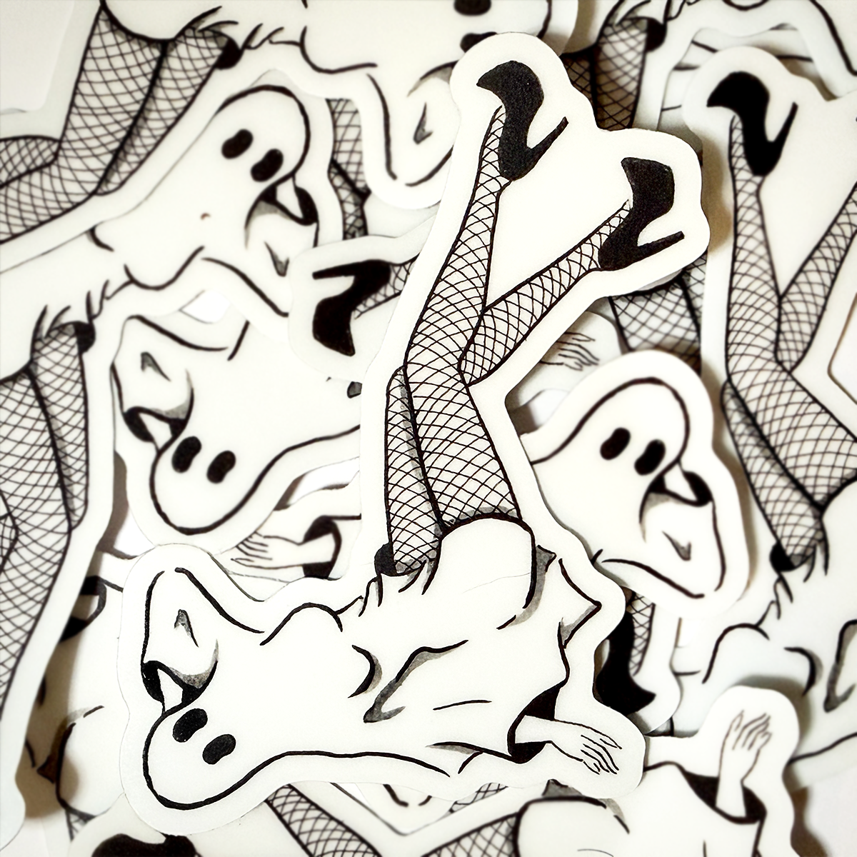 Pinup Ghoul Glow-in-the-Dark Sticker