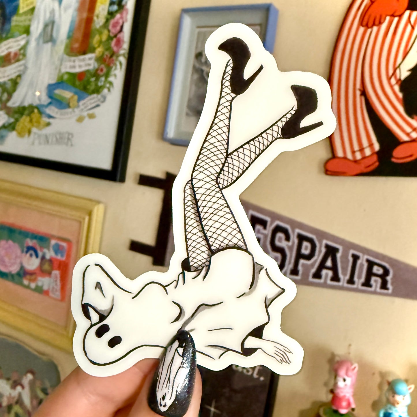 Pinup Ghoul Glow-in-the-Dark Sticker