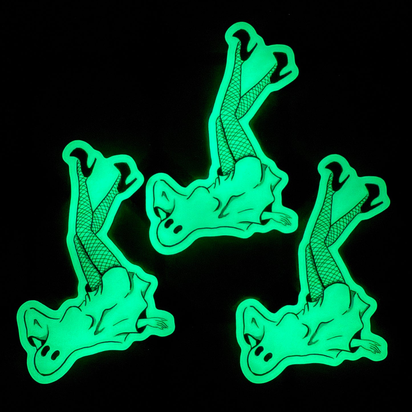 Pinup Ghoul Glow-in-the-Dark Sticker