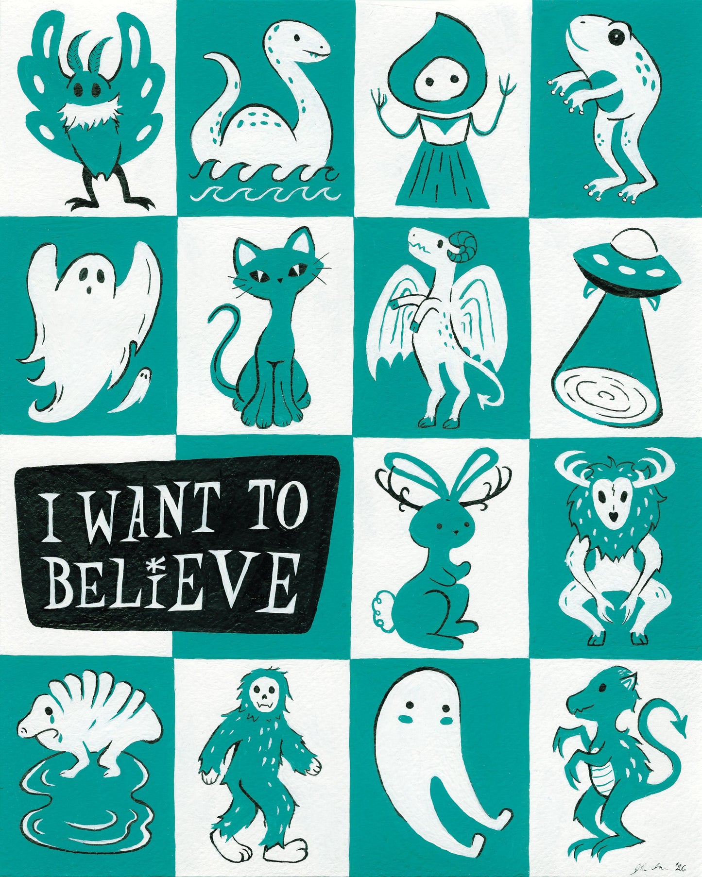 Grid O' Cryptids Print