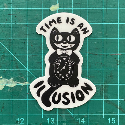 Kitty Clock Sticker