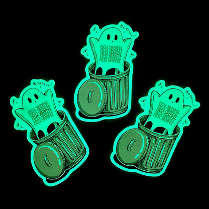 Trash Ghost Glow-in-the-Dark Sticker