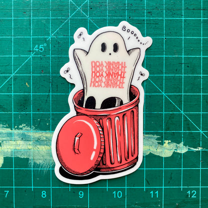 Trash Ghost Glow-in-the-Dark Sticker