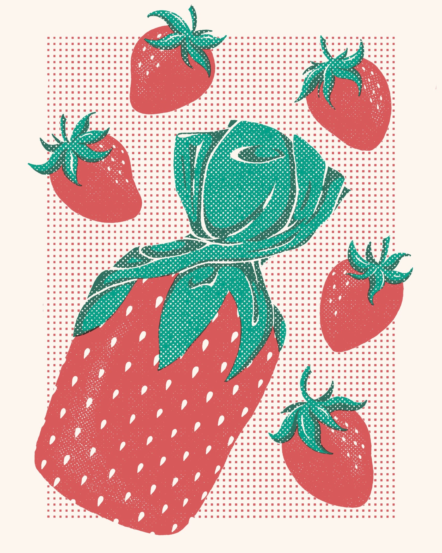 Strawberry Grandma Candy Print