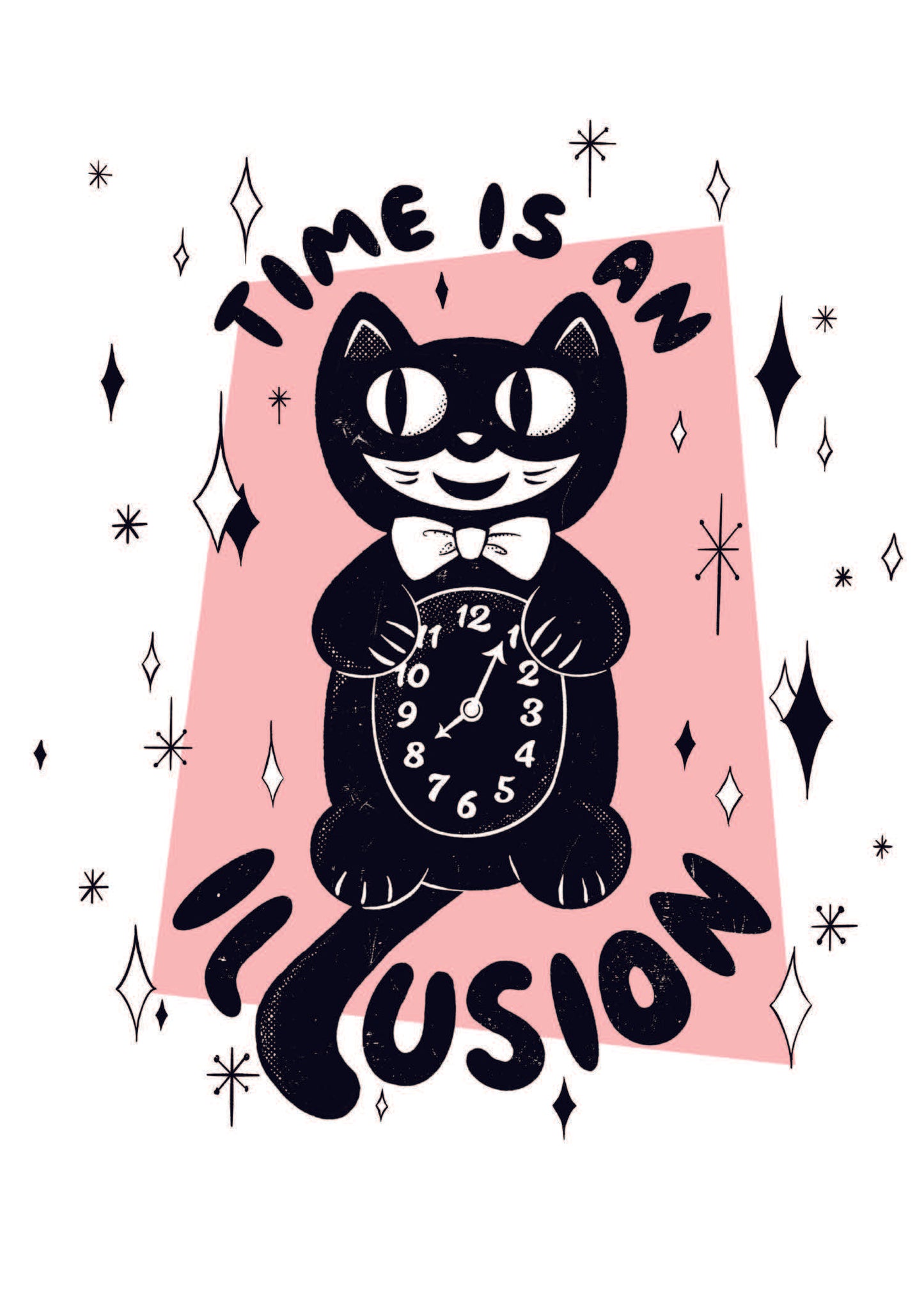 Kitty Clock Print