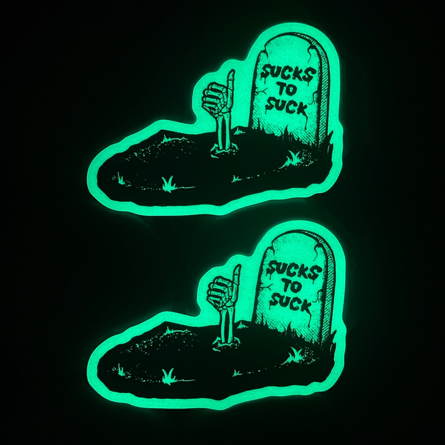 Tombstone Glow-in-the-Dark Sticker