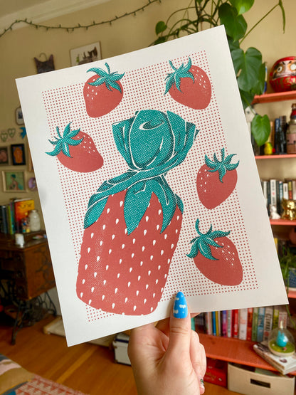 Strawberry Grandma Candy Print