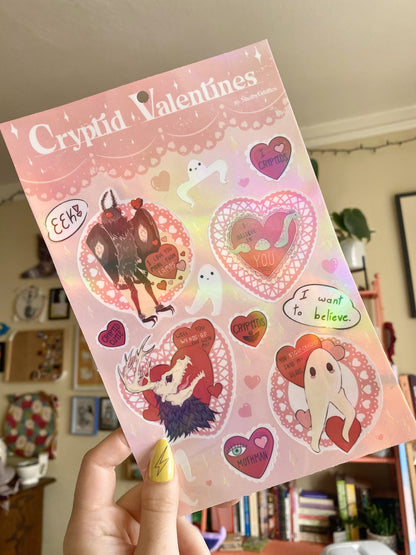 Crytpid Valentine Sticker Sheet